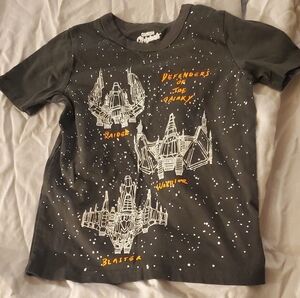 OshKosh B'gosh Black Galaxy Tee with Spaceships